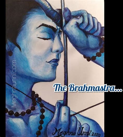 Lord Rama Wielding Brahmastra Watercolour Painting – Meghnaunni.com