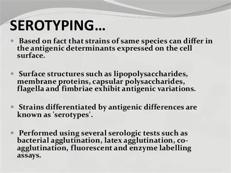 intra species classification of bacteria