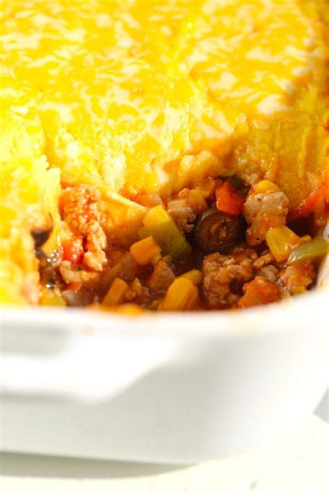 Tamale Pie with Cornmeal Crust | Recipe | Tamale pie, Easy casserole ...