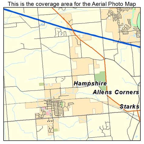 Aerial Photography Map of Hampshire, IL Illinois