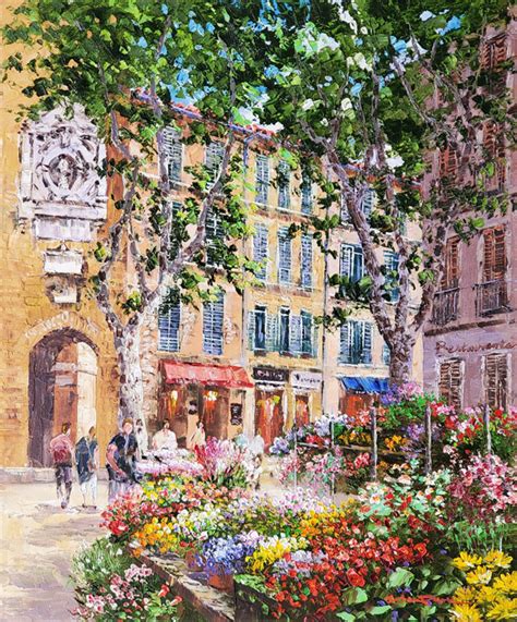 Aix-en Provence Original Painting, by Sam Park - Village Gallery