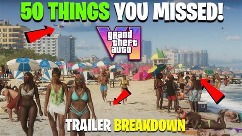 50 THINGS YOU MISSED IN THE GTA 6 TRAILER! GTA 6 Trailer Breakdown - YouTube