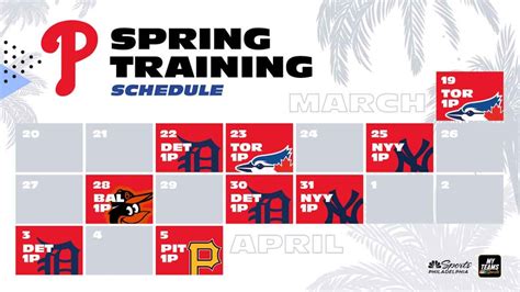 Phillies 2022 TV schedule: 9 spring training games to air on NBC Sports ...