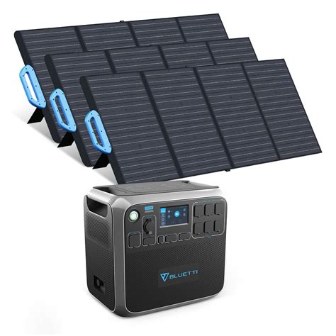 Bluetti Portable Power Station AC200P,With 3 120W Solar Panels, 2000Wh ...