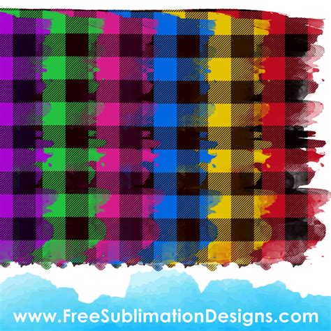 Free Sublimation Print | Purple Tartan Distressed Background PNG File