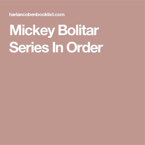 Mickey Bolitar Series In Order | Harlan coben books, Harlan coben, Book ...