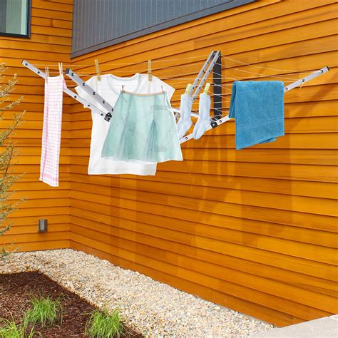 Buy Parkland® 5 Arm 26m Wall ed Folding Clothes Airer Dryer Washing Line Outdoor Garden Online ...
