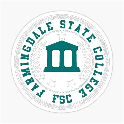 "Farmingdale state College logo" Sticker for Sale by MyUniversity | Redbubble