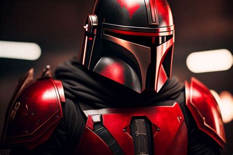 zesty-rook114: Mandalorian armor black and red Star Wars full body