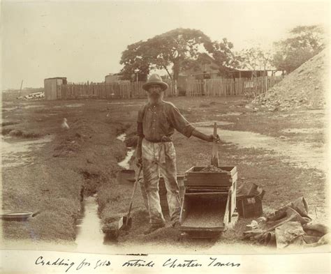 Cradling for gold outside Charters Towers | Panning for gold, Tower, History