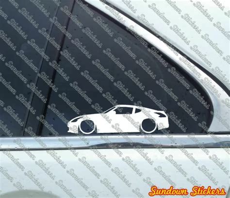 2X LOWERED CAR outline JDM stickers - For Nissan 370Z / fairlady Z (Z34 ...