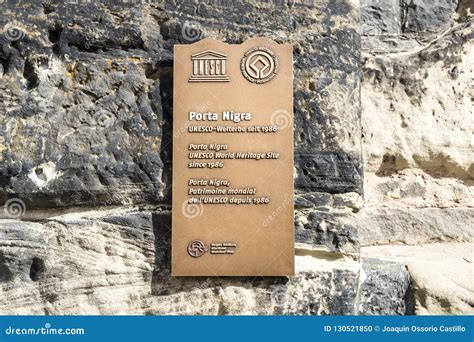 Unesco Plaque at Trier, Germany Editorial Image - Image of augusta ...