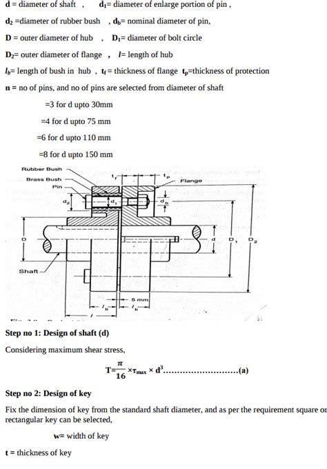 Explain the design procedure of bush pin type flexible coupling with ...