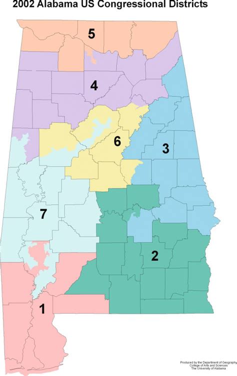 Alabama State Senate District Map - Printable Map