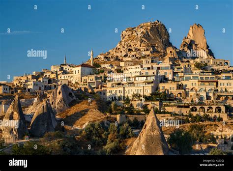 Uchisar Castle and Village, Cappadocia, Turkey Stock Photo - Alamy