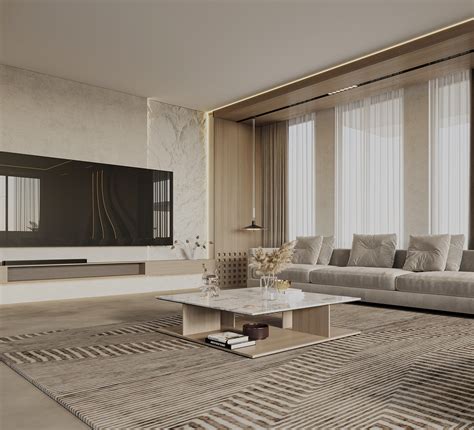 earthy colors living room on Behance