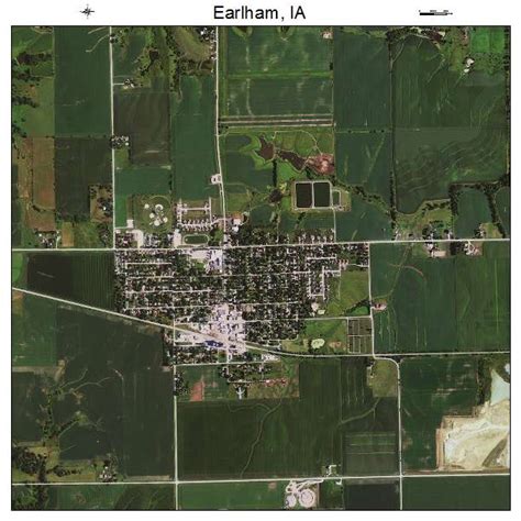 Aerial Photography Map of Earlham, IA Iowa