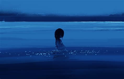 1400x900 Resolution Girl in Water Anime 1400x900 Resolution Wallpaper ...