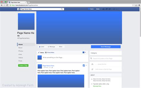 [PREMIUM] Facebook Page Mockup [2016 Layout] by AdaleighFaith on DeviantArt