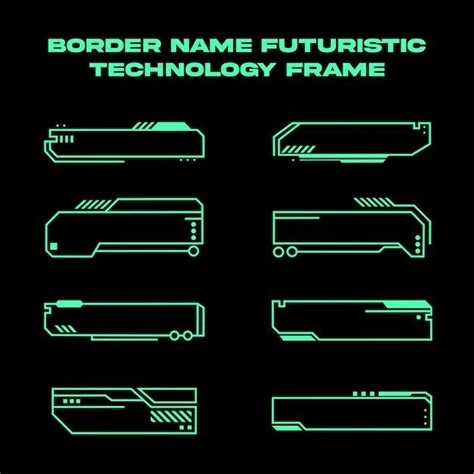Premium Vector | Frame border lowerthird futuristic cyberpunk element ...