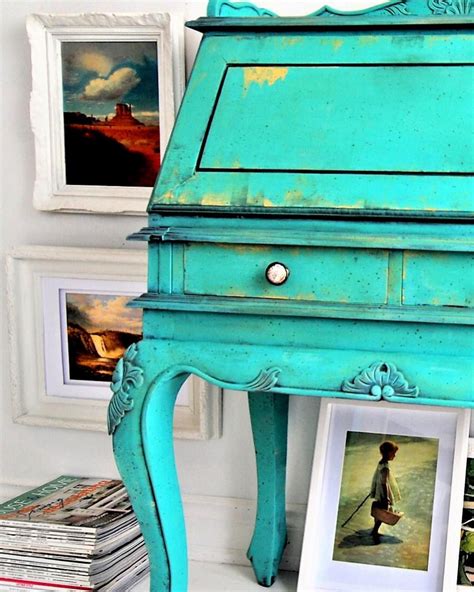 Turquoise Green Painted Furniture. Green Furniture Paint. | Green painted furniture, Painted ...