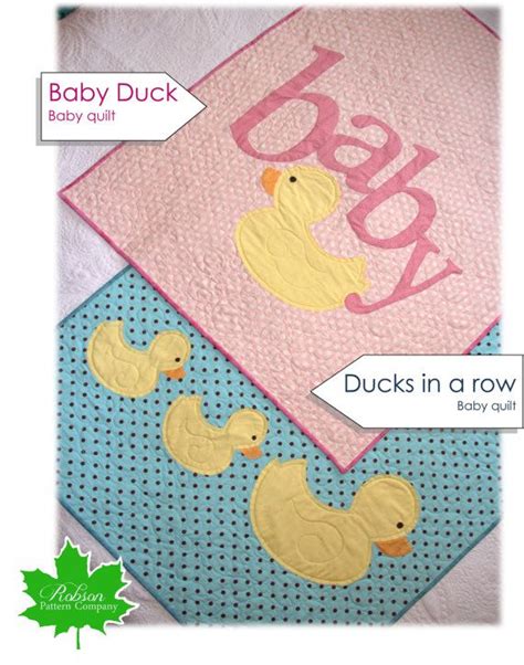 Quilt Pattern Baby Duck and Ducks in a row by quiltmakerscottage | Baby ...