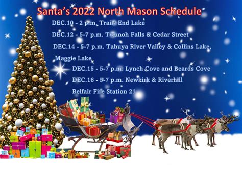 2022 Santa Schedule