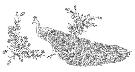 7107 Three Lovely Peacocks for Hand Embroidery a Mirror Image - Etsy | Vintage embroidery ...