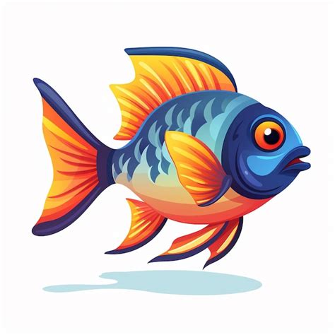 Premium AI Image | Vibrant colorful fish drawing