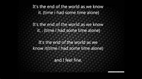 Rem End Of The World Lyrics