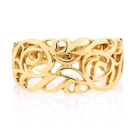 Filigree Ring in 10ct Yellow Gold
