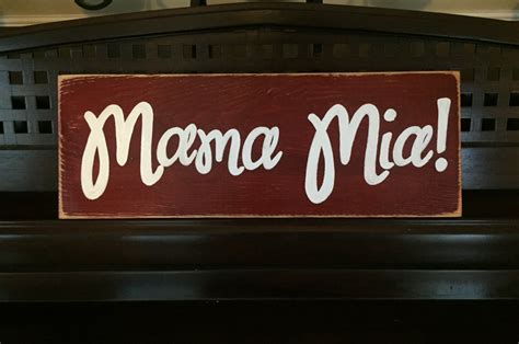 Mama Mia Italian Country Italy Sign Plaque Hand Painted Rustic