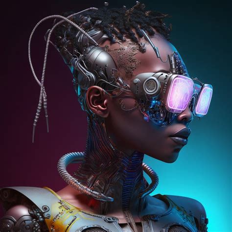 Premium Photo | Cyberpunk aesthetic portrait concept