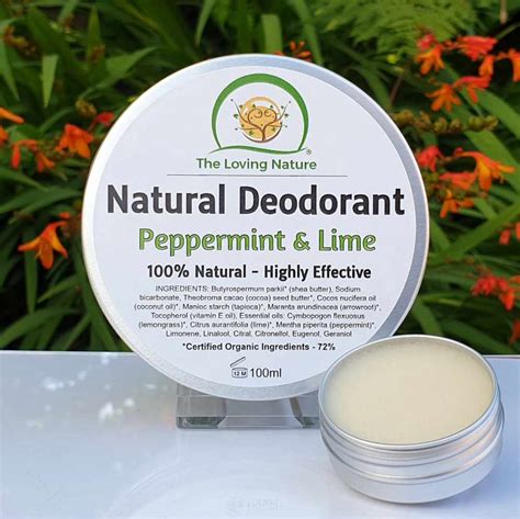 Natural Organic Deodorant - Peppermint & Lime | The Loving Nature