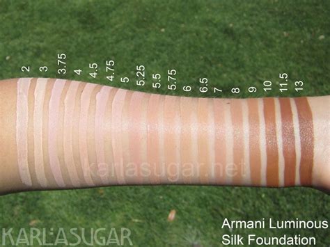 Giorgio Armani Luminous Silk Foundation Swatches 5.9 - Giorgio Armani 5 Light Beige Luminous ...