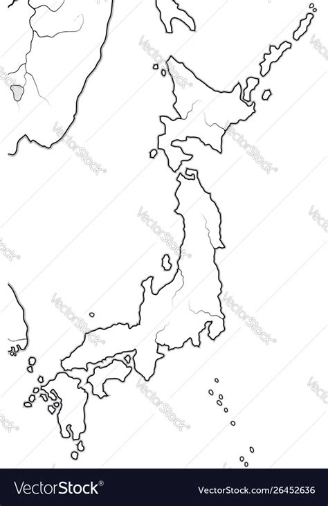 World map japan nippon nihon islands Royalty Free Vector