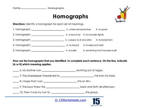 Engaging Homographs Worksheets for Effective Language Learning