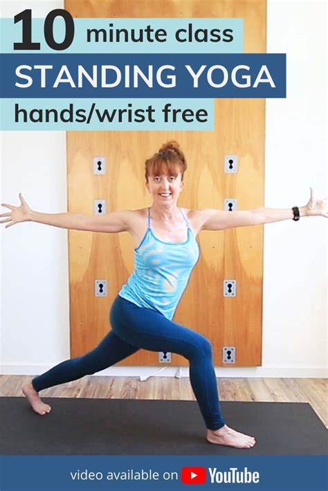 10 Min Standing Yoga Sequence - wrist free class - no hands, wrist free, yoga flow class