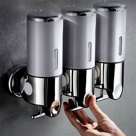 Free 2-day shipping. Buy Shampoo Dispensers Wall Mount 1/2/3 Chamber,Locking Design ,Liquid Soap ...