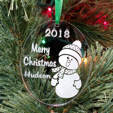 Personalized Snowman Ornament Custom Engraved | Made In Michigan