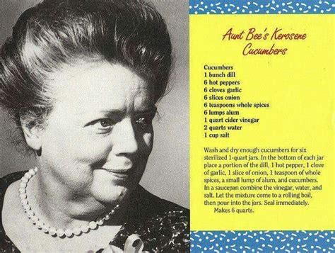 Aunt Bea's kerosene pickles..LOL | Vintage recipes, Cucumber recipes, Retro recipes