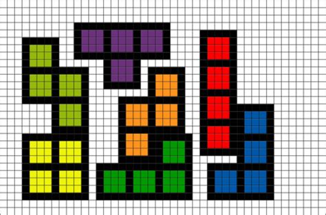 Tetris Pixel Art Pixel Art, Minecraft Pattern, 8 Bit Art, Pixel Crochet ...