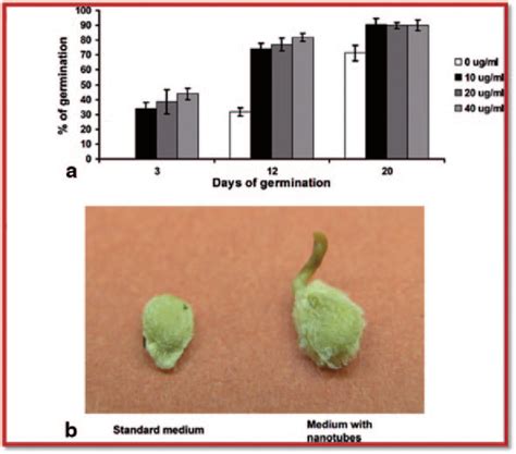 10 Effect of CNTs on tomato seed germination. a Time of germination and... | Download Scientific ...