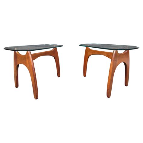 Pair of Mid-Century Modern Adrian Pearsall 'Jacks' Glass Top End Tables For Sale at 1stDibs ...