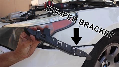 BMW 5 SERIES E60 bumper bracket replacement - YouTube