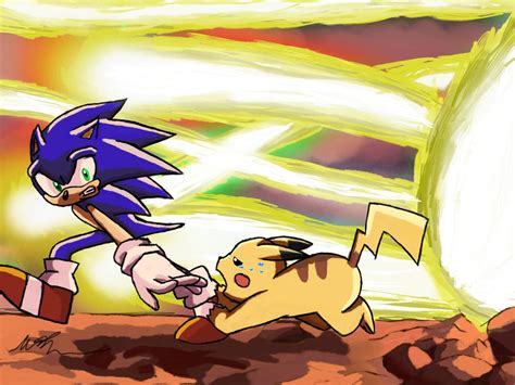 Sonic & Pikachu Artwork | Smash Amino