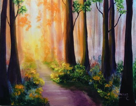 Through the Woods Painting by Connie Townsend