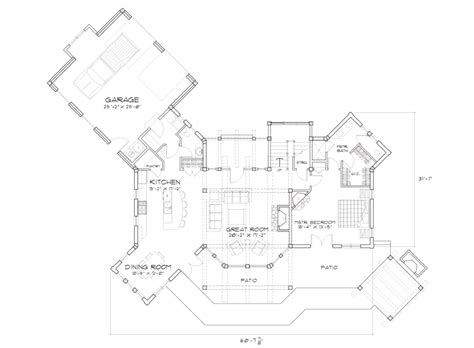 Dakota Hybrid Timber and Log Home Floor Plan