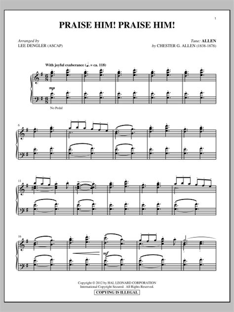 Praise Him! Praise Him! | Sheet Music Direct