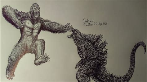 How To Draw King Kong Vs Godzilla Easy